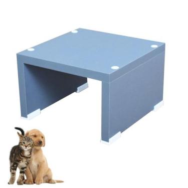 Imagem de Base Comedouro Bebedouro Cachorro Elevado Pet MDF Colors - Space Gray 