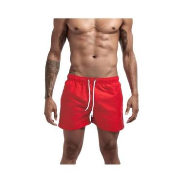 Imagem de Bermuda De Praia Masculina De Verão Com Forro De Malha, Roupa De Banho