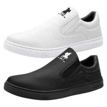 Imagem de Kit Sapatênis Casual Masculino Polo Plus Linha Premium Macio, Black, B