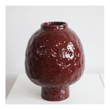 Imagem de Vaso de cerâmica feito à mão, vaso de flores estilo japonês, decoração de casa, sala de estar, sala de chá, arranjo de flores, vasos de flores (A)