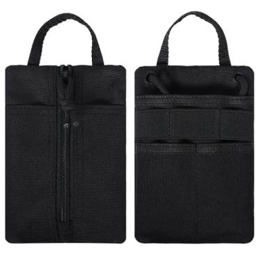 Imagem de 2 peças de organizador de bolso, bolsa de ferramentas EDC durável para homens, carteira de pescoço com cordão de paracord, comporta lanterna, multiferramenta, caneta, caderno, mini suporte