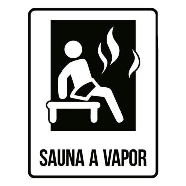 Imagem de Placa Condomínio Ambiente Sauna À Vapor 36X46