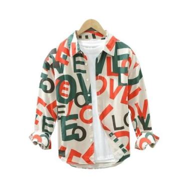 Imagem de Camisa Casual Masculina Slim Fit De Algodão Respirável Estilo Britânic