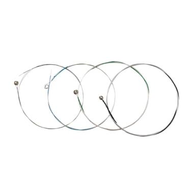 Imagem de MOPFOL Conjunto de cordas de violino 4 peças AV16 - Núcleo de aço prateado com extremidade esférica para violinos 4/4 3/4 1/2 1/4 1/8, tamanho completo, cordas universais de violino