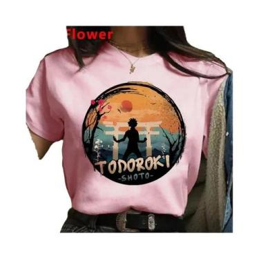 Imagem de Camiseta Feminina Branca My Hero Academia Bakugou Harajuku Kawaii Top 