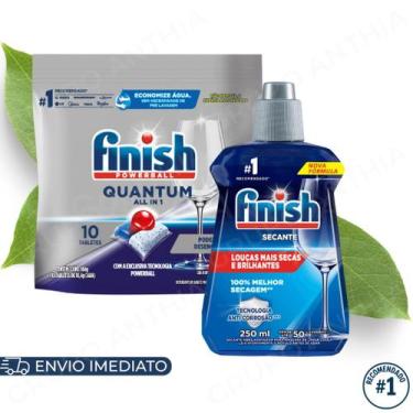 Imagem de Kit Finish Detergente em Tablete 10/26tabs e Secante 250ml para Lava L