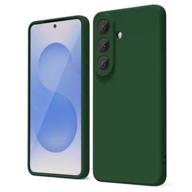 Imagem de oakxco Capa para Samsung Galaxy S26 com aderência de silicone líquido, linda fina e macia de borracha TPU lisa de gel para mulheres, meninas, design estético, protetor sólido fosco e à prova de choque