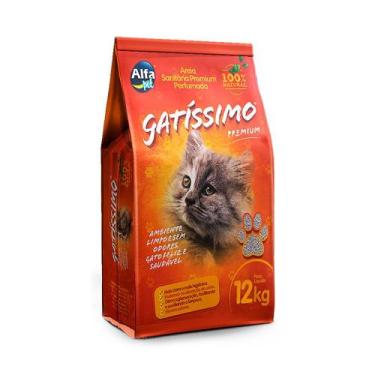 Imagem de Gatissimo Areia Sanitária Higiênica Premium Para Gatos 4 e 12kg - Alfa