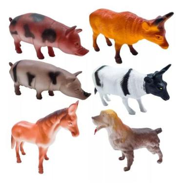 Imagem de Kit Animais de Borracha Atóxico Educativo, Pedagógico ou Decorativo  F