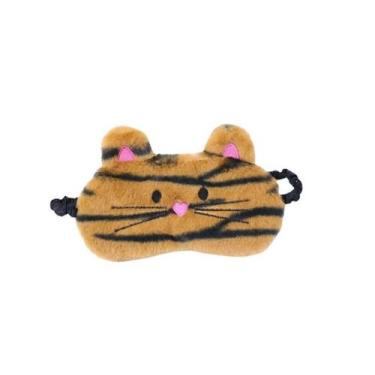 Imagem de Máscara de dormir Cute Tiger Cat Plush Máscara de olhos para crianças 