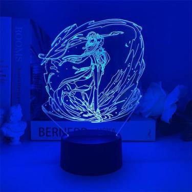 Imagem de Luz noturna USB Genshins Impacts Zhongli Xiao Nahida Raiden - Taiyuank
