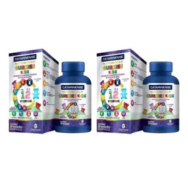 Imagem de Kit 2 Multi Polivitaminico Gummies Kids 60 Gomas Catarinense