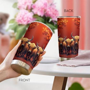 Imagem de Copo Oasisdream de aço inoxidável 600mL com estampa de iaque