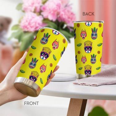 Imagem de Caneca de café de aço inoxidável Travel Tumbler Oasisdream 600ml