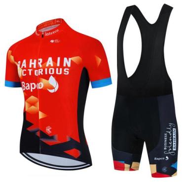 Imagem de Camisa e Bermuda de Ciclismo Masculina para Verão - Manga Curta - MTB,