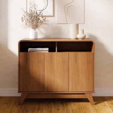 Imagem de Buffet Aparador 95cm 3 Portas Orgânico Marlo Nature Z56 - Mpozenato