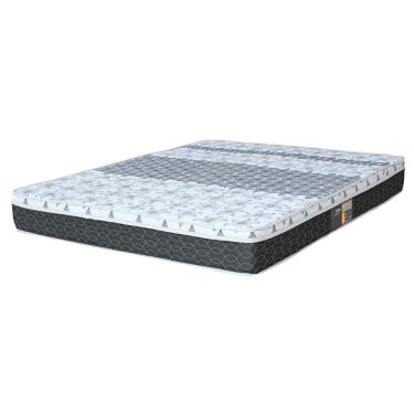 Imagem de Colchão Casal Molas Bonnel Sleep Class Euro Pillow D23 25x128x188cm Branco e Cinza Castor