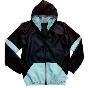 Imagem de Jaqueta Corta Vento Infantil Camuflada Impermeável Preto - anjo da mam