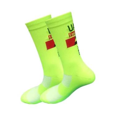 Imagem de Meias Unissex Para Ciclismo, Meias Brancas Leves De Malha Para Adultos