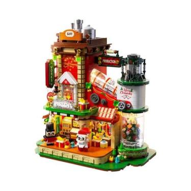 Imagem de Blocos De Montar Casa De Gengibre De Natal Com Luz LED, Brinquedo DIY 
