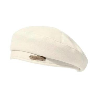 Imagem de Boina Feminina Retrô Estilo Pintor, Gorro De Malha Grosso E Quente Par