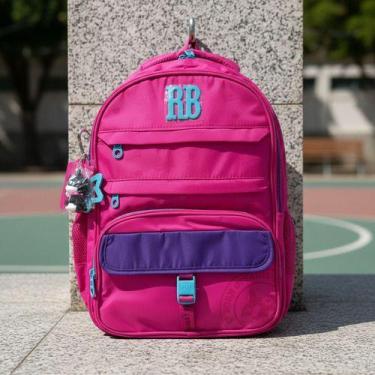 Imagem de Mochila Costa Escolar Passeio Clio Rebecca Bonbon Rb26224 Preto, Rosa