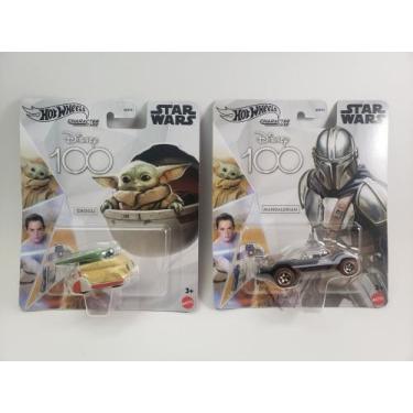 Imagem de Hot Wheels Grogu + Mandalorian - Star Wars- 100 anos Disney - Mattel, 