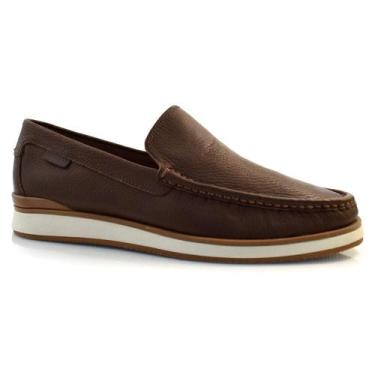 Imagem de Mocassim Masculino de Couro Free Way LUCA01, Marrom, 39