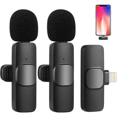Imagem de Microfone De Lapela Duplo Para Tipo-C E Iphone Envio Imediato - - KAID