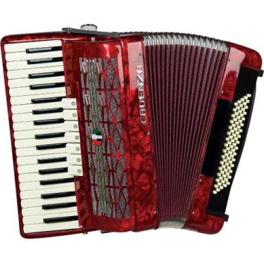 Imagem de Acordeon Cadenza 80 Baixos 37 Teclas - Vermelho - Geral, Vermelho, 1