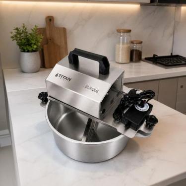 Imagem de Panela Mexedora Elétrica para Doces 7 Litros Zurique Bivolt Titan, Alu