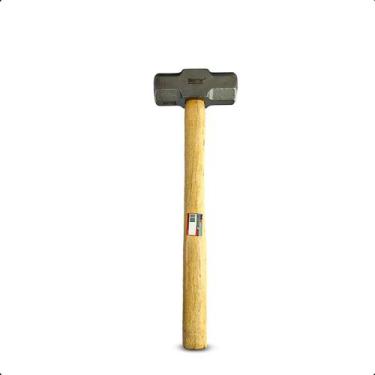 Imagem de Marreta 2Kg Oitavada Aço Forjado Cabo Madeira Profissional Construção 