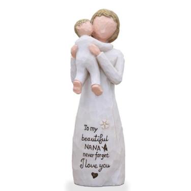 Imagem de Estatueta AcowSpt Nana esculpida, presentes pintados à mão para mulher