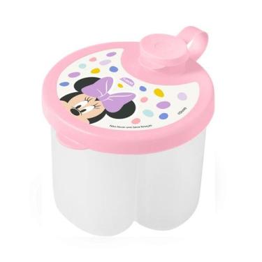 Imagem de Dosador De Leite Em Pó 3 Compartimentos Tampa Minnie / Mickey Baby - P