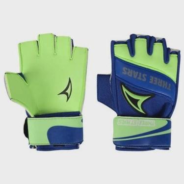 Imagem de Luva Goleiro Futsal Three Stars Action, Marinho, Amarelo, Pequeno