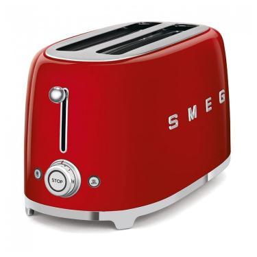 Imagem de Torradeira Elétrica Retrõ 4 Fatias em Aço Inoxidável, 110V, Smeg TSF02RDUS, Vermelha