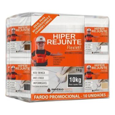 Imagem de Hiper Rejunte Flexível Meio Fardo Com 10 Unidades 1kg - MPERIO HIPER, 