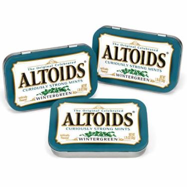 Imagem de Kit com 3 Pastilhas Altoids Wintergreen 50g Curiously Strong Mints Hor
