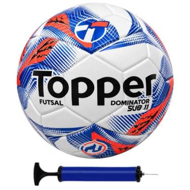 Imagem de Bola de Futsal Topper Dominator Sub 11 Infantil Oficial + Bomba de Ar,