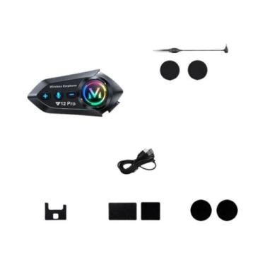 Imagem de Intercomunicador Bluetooth Para Capacete De Moto Y12 pro V5.4 Chamada 
