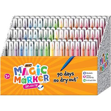 Imagem de BIC Ponta de pincel Magic Marker, cores sortidas, 108 unidades