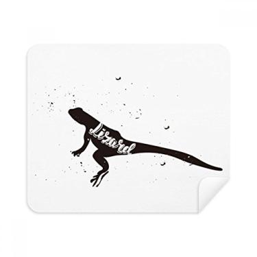 Imagem de Pano de limpeza de animais Lagarto preto e branco, 2 peças, tecido de camurça