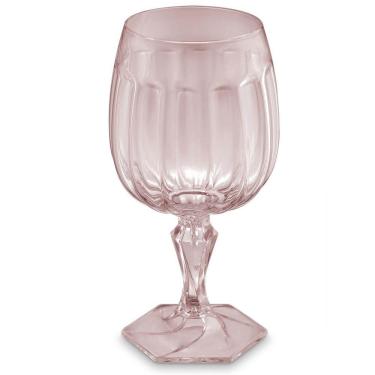 Imagem de Taça Para Água Tomar Suco 350ml Poliestireno UZ Samba Transparente Rosa