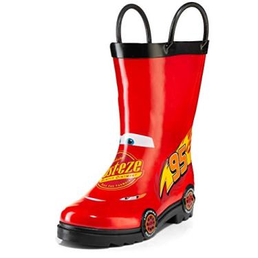 Imagem de Disney Cars Kids Lightening McQueen Rust eze Boys Waterproof Easy-On Red Rubber Rain Boots - Size 5 Toddler