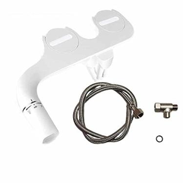 Imagem de Acessório de bidé Acessório de assento de vaso sanitário ultrafino Bico duplo Bidê ajustável de pressão de água Pulverizador de bunda não elétrico, 3,8 FR ES NL Europa