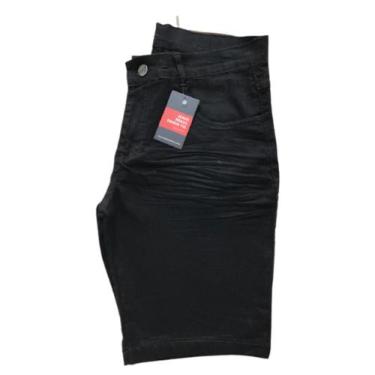 Imagem de Bermuda Jeans Masculina Atacado Lycra Premium - Preta - Jeans Brasil