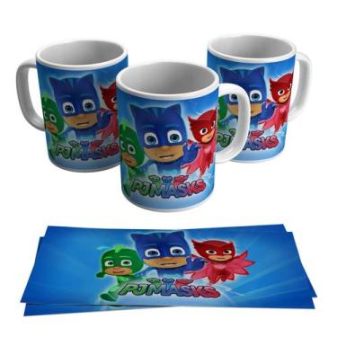 Imagem de Caneca Pj Masks Infantil Yoyo Gluglu Bibou 325ml - Live