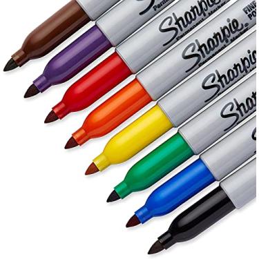 Imagem de Sharpie Marcador permanente ponta fina, 8 unidades (pacote com 2)