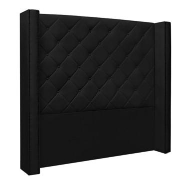 Imagem de Cabeceira King Size 2,19m Loewe Pu Preto - Gran Belo