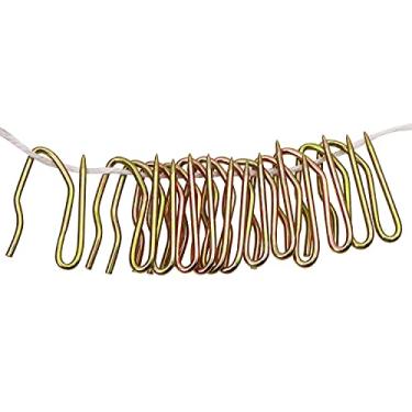 Imagem de Mini Skater 50 peças ganchos de cortina de metal dourado à prova de ferrugem com ganchos de gaveta com caixa de plástico transparente para cortina de janela, cortina de porta e cortina de chuveiro (1 polegada x 0,78 polegadas)